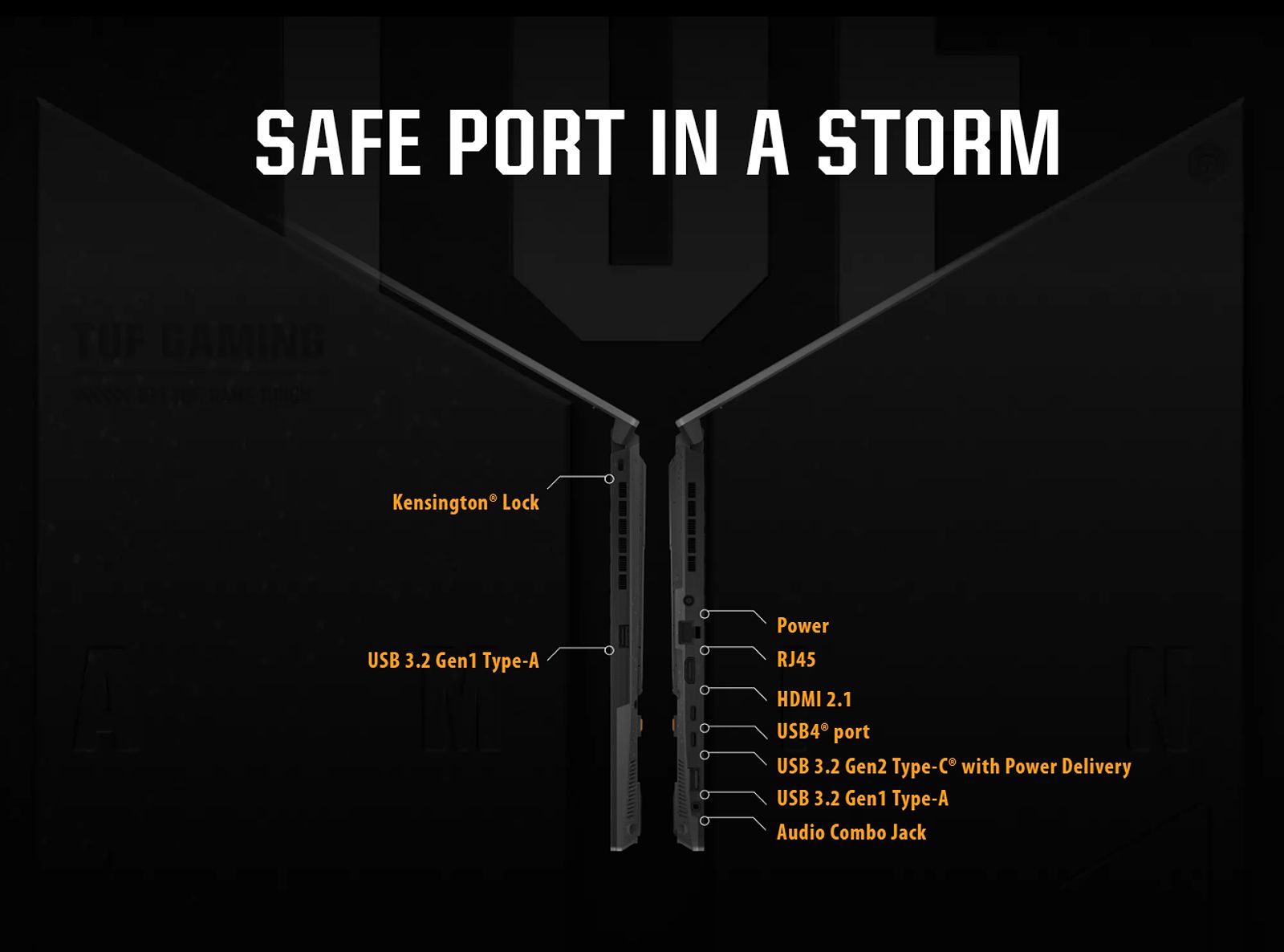 ASUS TUF Gaming A17 ports