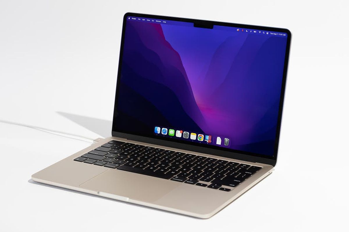 MacBook Air design showcasing its slim profile