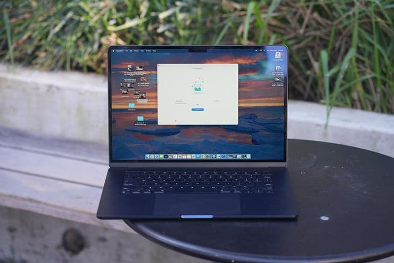 MacBook Air keyboard and trackpad